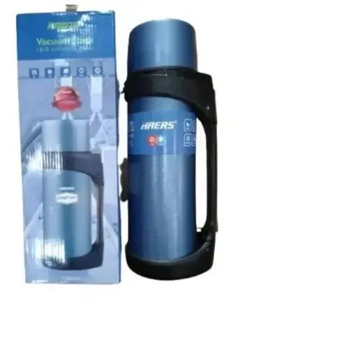 Haers vacuum flask insulated stainless steel thermos for hot and cold beverages with carrying handle